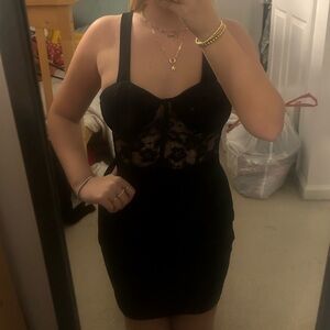 Elegant Black Lace Dress